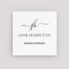 Interieur Design Modern Monogram Quadratische Visitenkarte