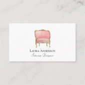 Interieur Design Pink Französischer Vorsitz Visitenkarte (Vorderseite)