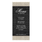 Interieur Design Rack Card Kronleuchter Beige Schw Werbekarte (Hinten)