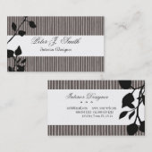 Interieur Design Strick Muster Fashion Leaf Visitenkarte (Vorne/Hinten)