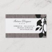 Interieur Design Strick Muster Fashion Leaf Visitenkarte (Rückseite)