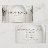 Interieur Designer Business Card Weiß Visitenkarte (Vorne/Hinten)