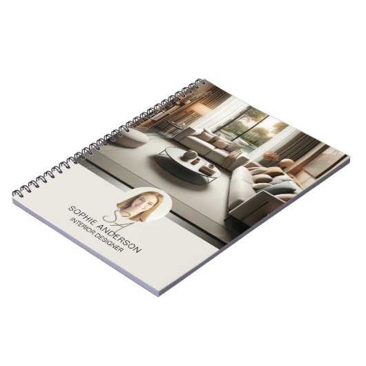 Interieur Designer Custom Monogram Beruflich Notizblock (Linke Seite)