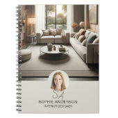 Interieur Designer Custom Monogram Beruflich Notizblock (Vorderseite)