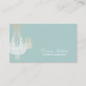 Interieur Designer Elegant Gold Chandelier Visitenkarte (Vorderseite)