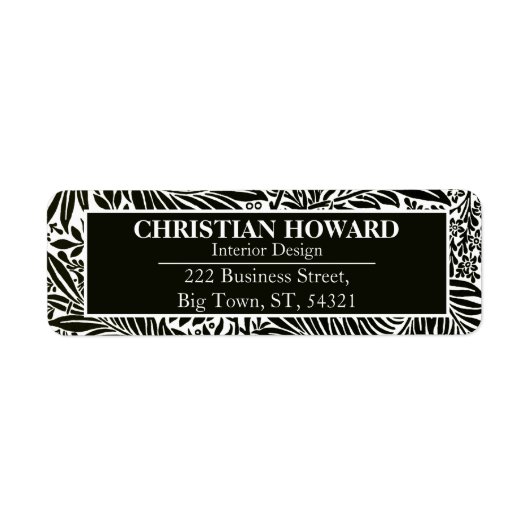 Interieur Designer Elegantes Schwarz-Weiß-Muster (Vorne)