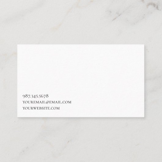 Interieur Designer Möbel Business Card Visitenkarte (Rückseite)