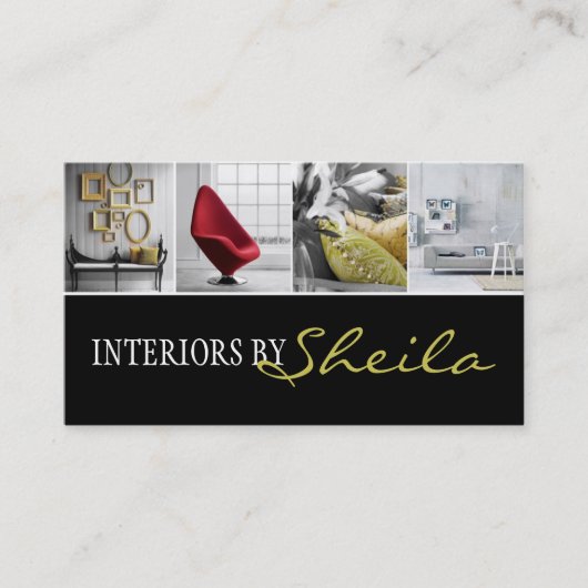 Interieur Designer Möbelgeschäft Visitenkarte (Vorderseite)