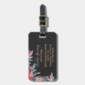 Interieur Designer Painted Blooms Gepäckmarke Gepäckanhänger (Vorderseite vertikal)