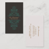 Interieur Designer Verziert Scrolls Business Card Visitenkarte (Vorne/Hinten)