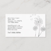 Interieur Designer Wind Blown Blume Business Card Visitenkarte (Rückseite)