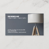 Interieur dunkelblau mit gelbem Sofa Visitenkarte (Rückseite)