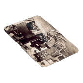 Interieur einer amerikanischen Holzhütte, c.1880s  Magnet (Rechte Seite)