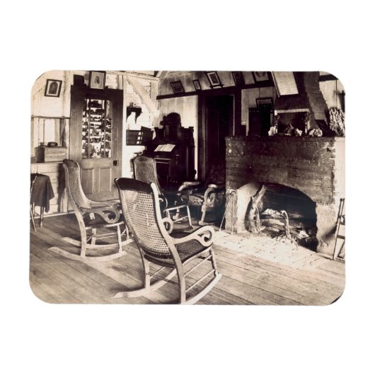 Interieur einer amerikanischen Holzhütte, c.1880s  Magnet (Horizontal)