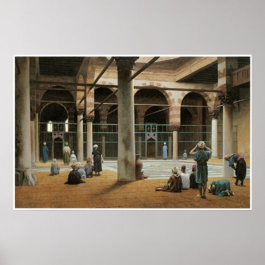 Interieur einer Moschee, Jean-Leon Gerome von 1870 Poster (Vorne)