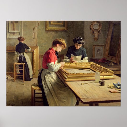 Interieur einer Werkstatt für Rahmen Poster (Vorne)