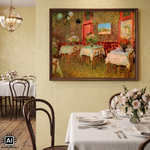Interieur eines Restaurants von Vincent van Gogh Poster