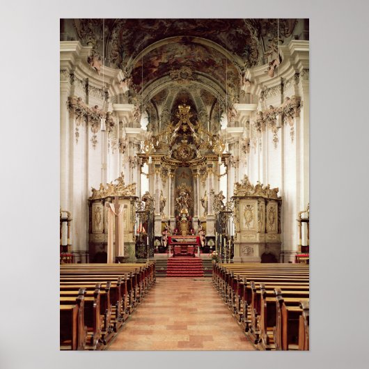 Interieur, entworfen von Balthasar Neumann 1734-54 Poster (Vorne)