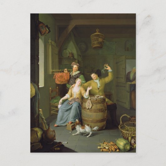 Interieur mit einigen Festen Postkarte (Vorderseite)