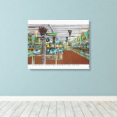 Interieur View of Deep Sea Aquarium Leinwanddruck (Insitu (Holzboden))