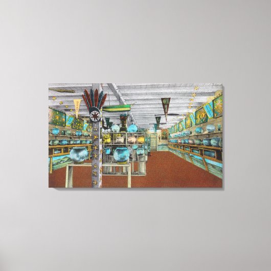 Interieur View of Deep Sea Aquarium Leinwanddruck (Vorderseite)