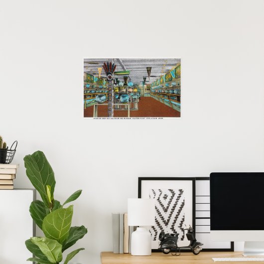 Interieur View of Deep Sea Aquarium Poster (Heimbüro)