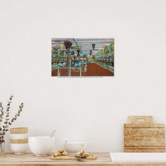 Interieur View of Deep Sea Aquarium Poster (Küche)