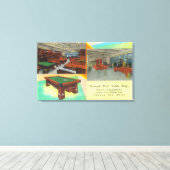 Interieur View of Newark Pool Table Leinwanddruck (Insitu (Holzboden))