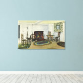 Interieur Wohnzimmer Aussicht auf den John Alden Leinwanddruck (Insitu (Holzboden))