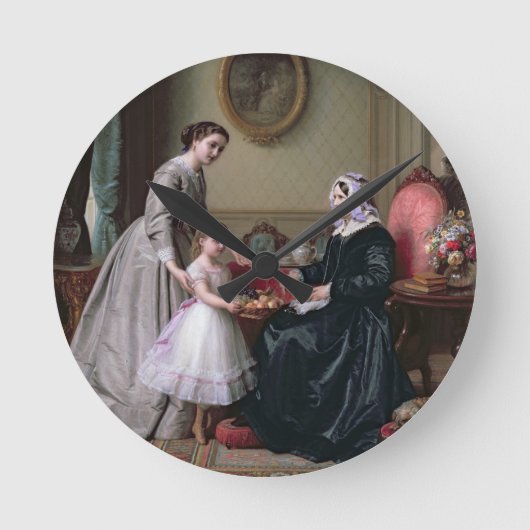 Interior at 'The Chestnuts' Wimbledon, Grandmother Runde Wanduhr (Vorderseite)