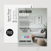 Interior Business Custom Logo Flyer Poster Postkarte (Vorne/Hinten)
