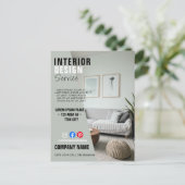 Interior Business Custom Logo Flyer Poster Postkarte (Stehend Vorderseite)