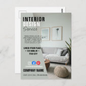 Interior Business Custom Logo Flyer Poster Postkarte (Vorne/Hinten)