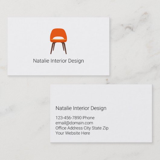 Interior Design Berufliche Visitenkarten Visitenkarte (Vorne/Hinten)