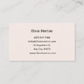 Interior Design Business Card Visitenkarte (Rückseite)