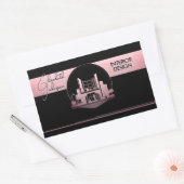 Interior Design or Architect Logo Black and Rose  Rechteckiger Aufkleber (Umschlag)