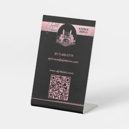 Interior Design or Architect Logo Black and Rose  Sockelschild