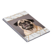 Interior Design Zuhause Dog Glitzer MarmorNotebook Notizblock (Rechte Seite)