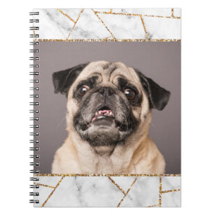 Interior Design Zuhause Dog Glitzer MarmorNotebook Notizblock