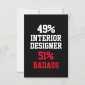 Interior Designer Badass Card Karte (Vorderseite)