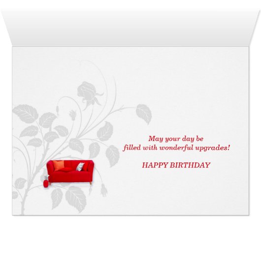 Interior Designer Birthday Red White Zuhause Inter (Innenansicht Horizontal (Unten))