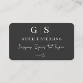 Interior Designer Black Professional Visitenkarte (Vorderseite)