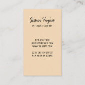 Interior Designer Business Card Visitenkarte (Rückseite)