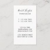 Interior Designer Business Card Visitenkarte (Rückseite)