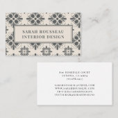 Interior Designer Business Card Visitenkarte (Vorne/Hinten)