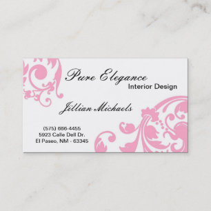 Interior Designer Damask Filigree Business Card Visitenkarte