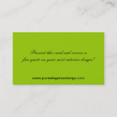 Interior Designer Damask Filigree Business Card Visitenkarte (Rückseite)