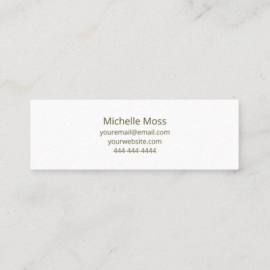 Interior Designer Desert Botanical Succulent Mini Visitenkarte (Rückseite)