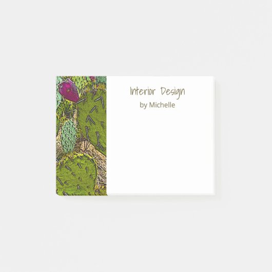 Interior Designer Desert Cactus Succulent Post-it Klebezettel (Vorderseite)