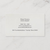 Interior Designer Elegant Gold Scrolls Black Visitenkarte (Rückseite)